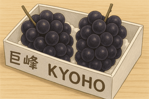 ぶどう「巨峰」の箱