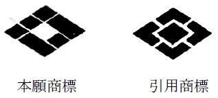 菱形の図形同士の類似の事例
