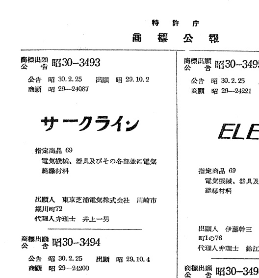 サークラインの商標