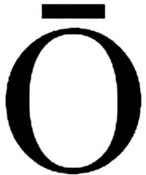 Oの文字の下に線