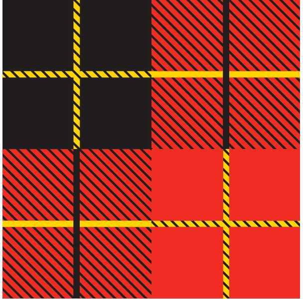 赤色タータンチェックの商標