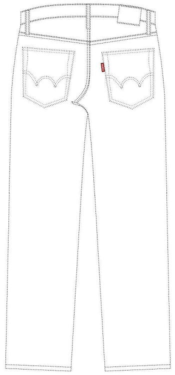 ジーンズのタグの位置商標